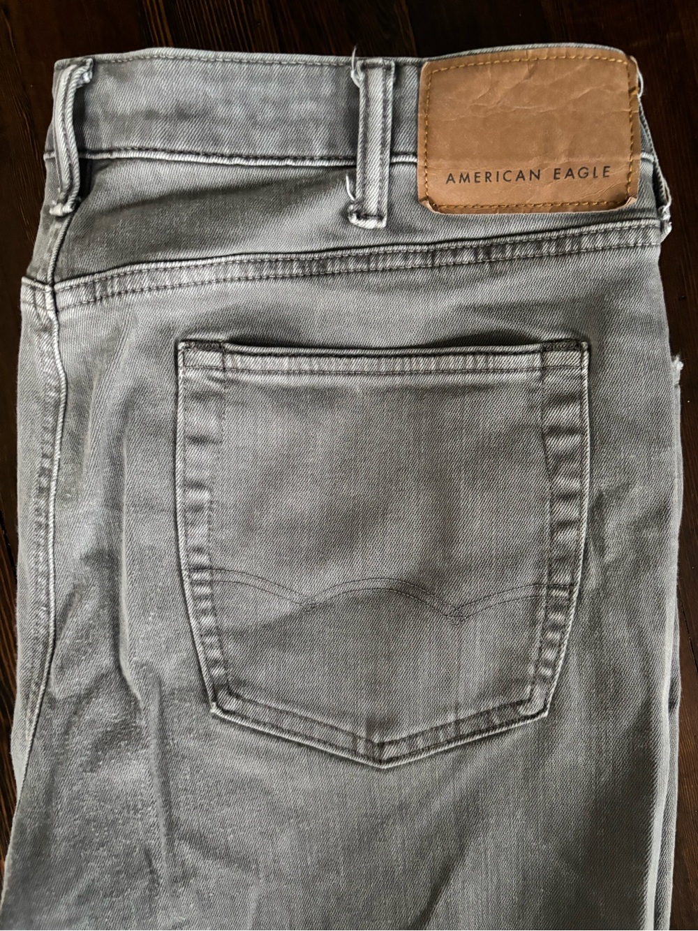 American Eagle Outfitters Men’s Grey Jeans - 38x32 Slim Straight AirFlex Fit